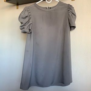 Grey Tunic with Puffy Sleeves